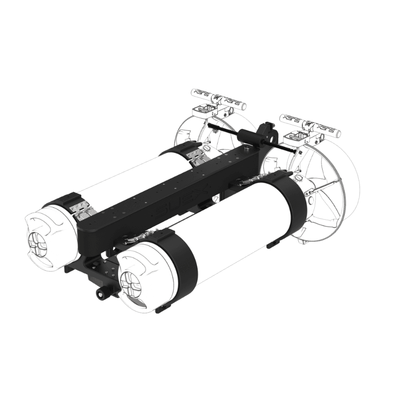 Telaio Frame Gemini XK con due Goldfinder XK raffigurati in trasparenza