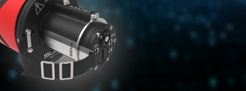 Modulo Seika con attacchi GNSS e Batt montato sulla coda di un DPV SUEX