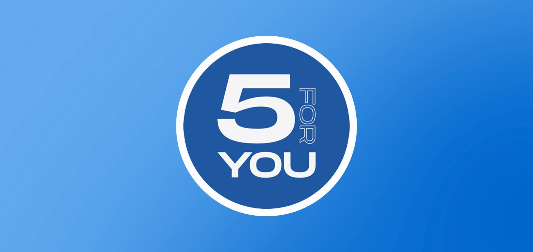 Logo 5FY su sfondo blu — il cliente al centro nei centri assistenza SUEX